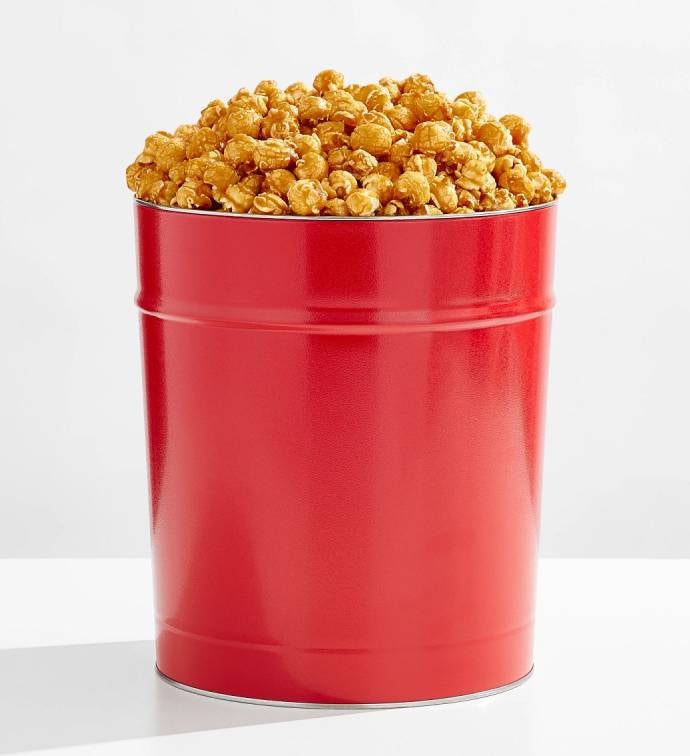 Simply Red 3-1/2 Gallon Caramel Popcorn Tin
